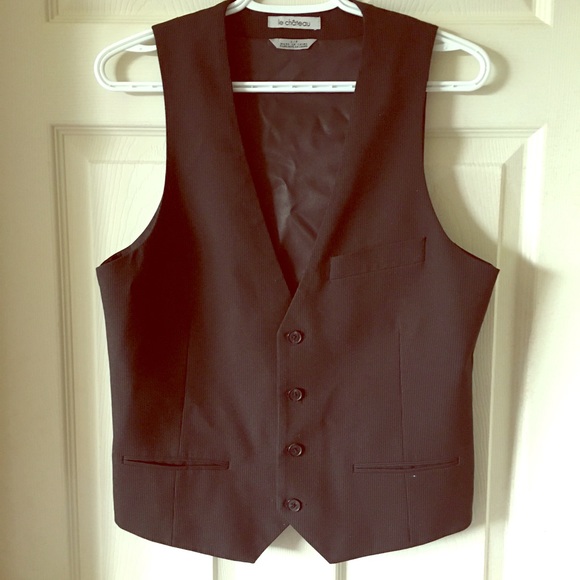 Men’s LE CHATEAU pinstripe Slim fit Vest - Picture 1 of 1